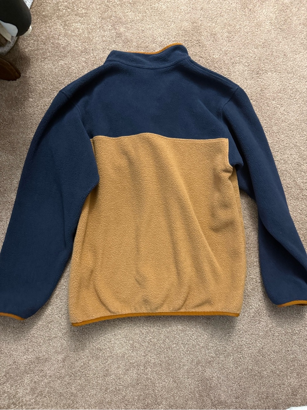 Patagonia Boy’s Navy and Tan Snap-T Fleece Pullover - Picture 4 of 4